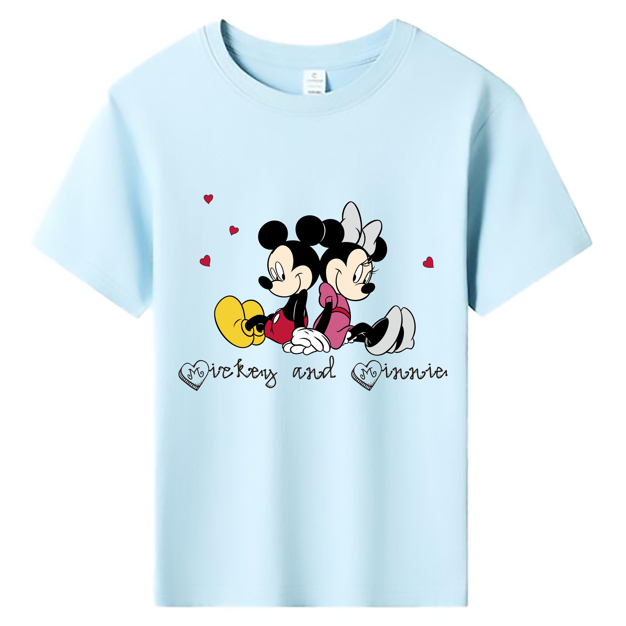 ミッキーマウス Mickey Mouse 綿100％キッズTシャツ（フロントプリント）